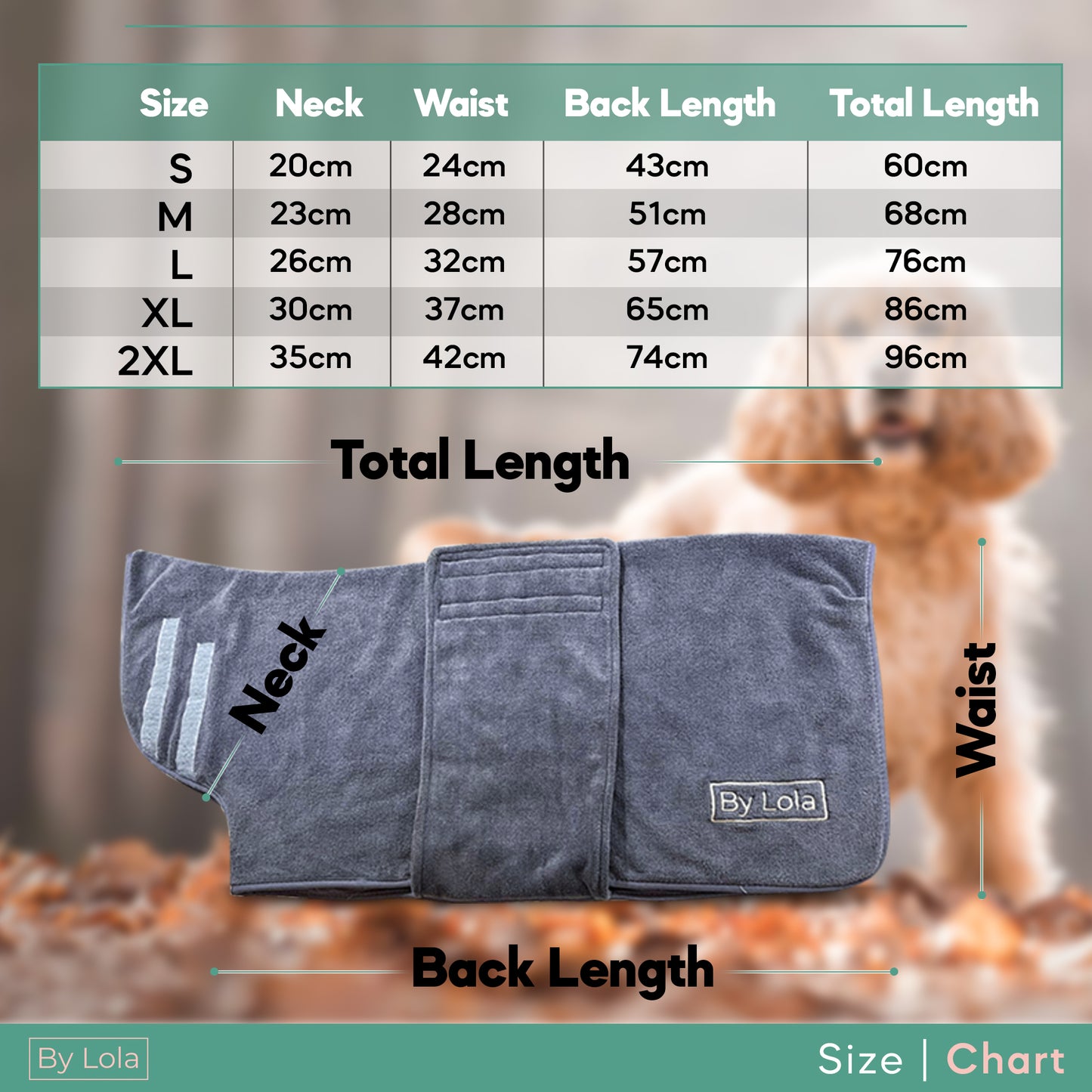 By Lola® - Dog Drying Robe